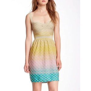 Missoni Dress Gold Ombré Knit Patterned Sheath